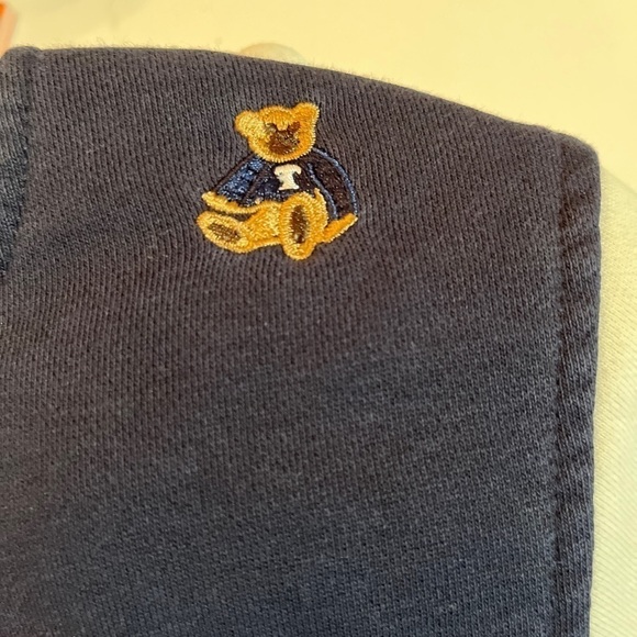 TEENIE WEENIE Twteenie  Sz L  Sweatshirt Cream Sleeves Teddy Bear Embroidered - Picture 8 of 8